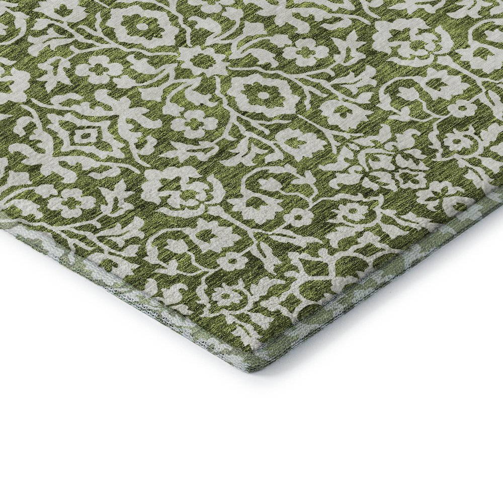 Premium Machine Washable Mayfield AMF920 Olive 8' x 10' Rug. Picture 3