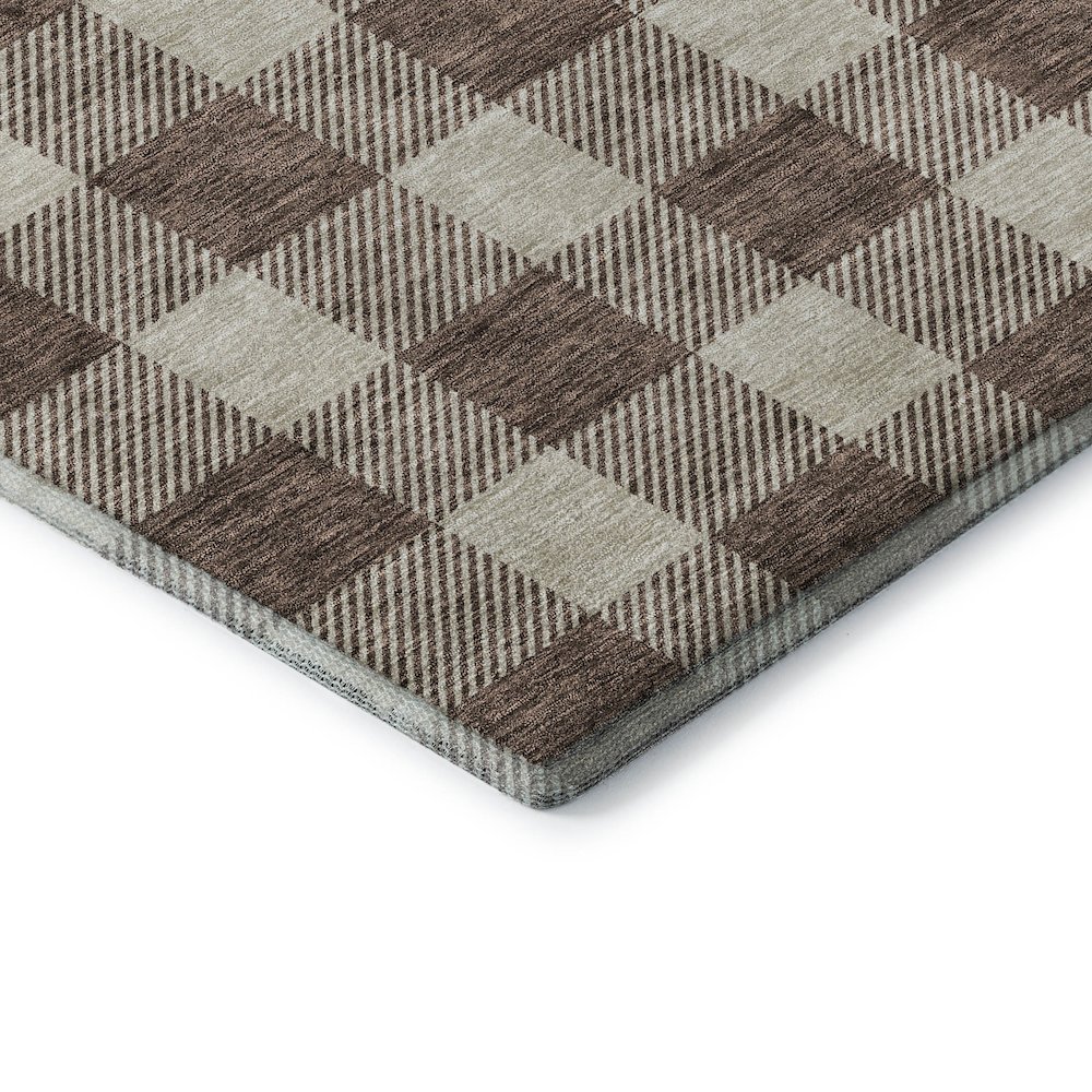 Premium Machine Washable Mayfield AMF923 Brown 8' x 10' Rug. Picture 3