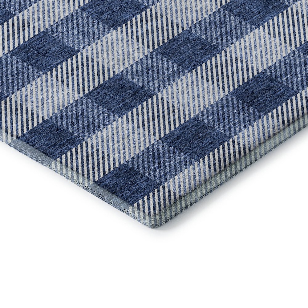 Premium Machine Washable Mayfield AMF924 Navy 8' x 10' Rug. Picture 3