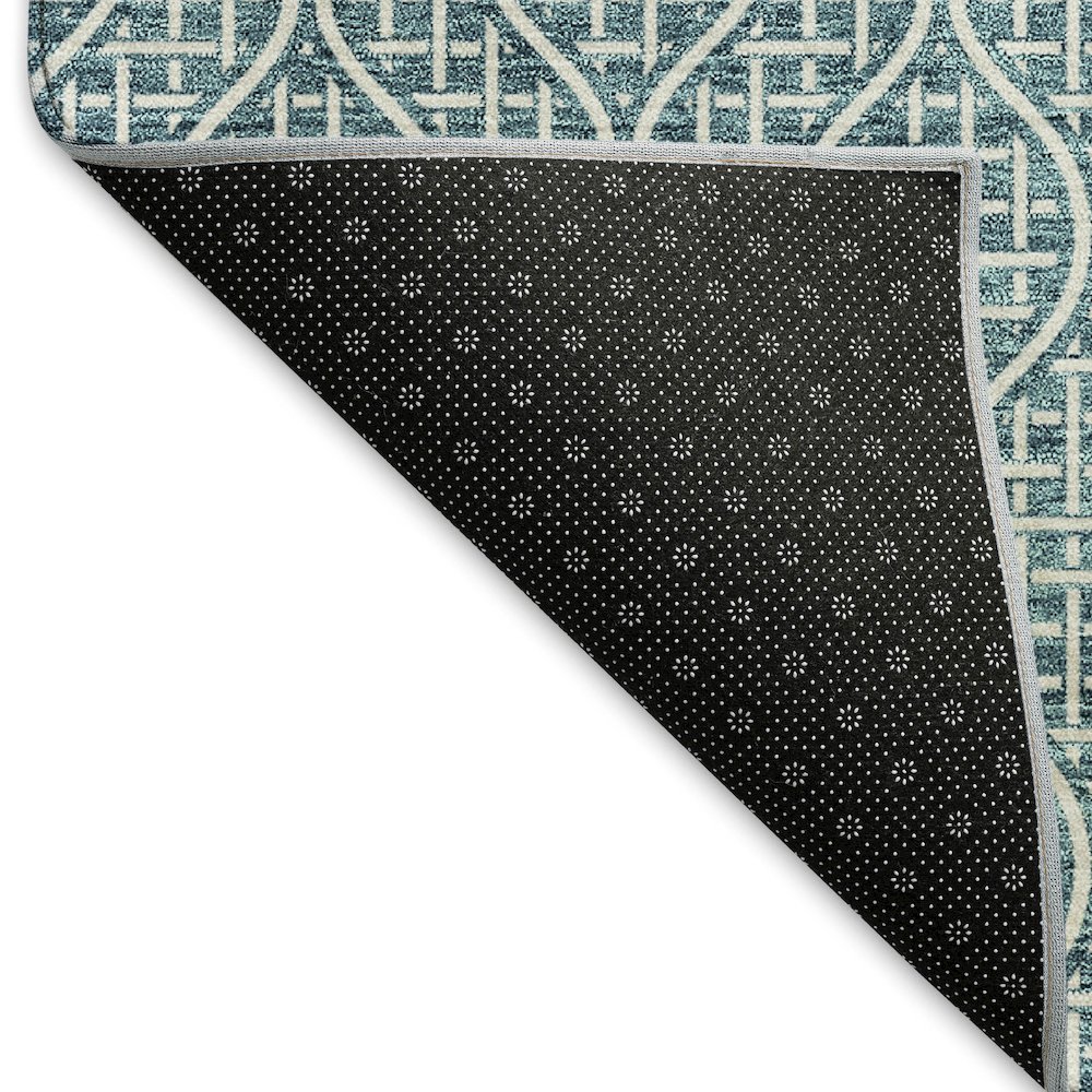 Premium Machine Washable Mayfield AMF926 Teal 8' x 10' Rug. Picture 2