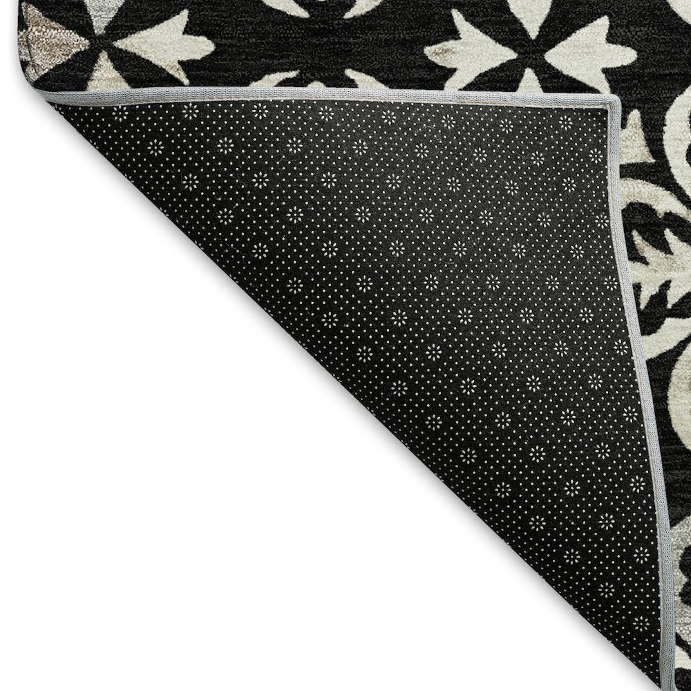 Premium Machine Washable Mayfield AMF930 Black 8' x 10' Rug. Picture 2