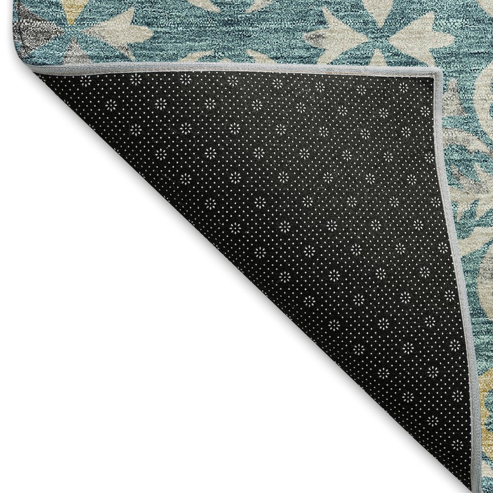 Premium Machine Washable Mayfield AMF930 Teal 8' x 10' Rug. Picture 2