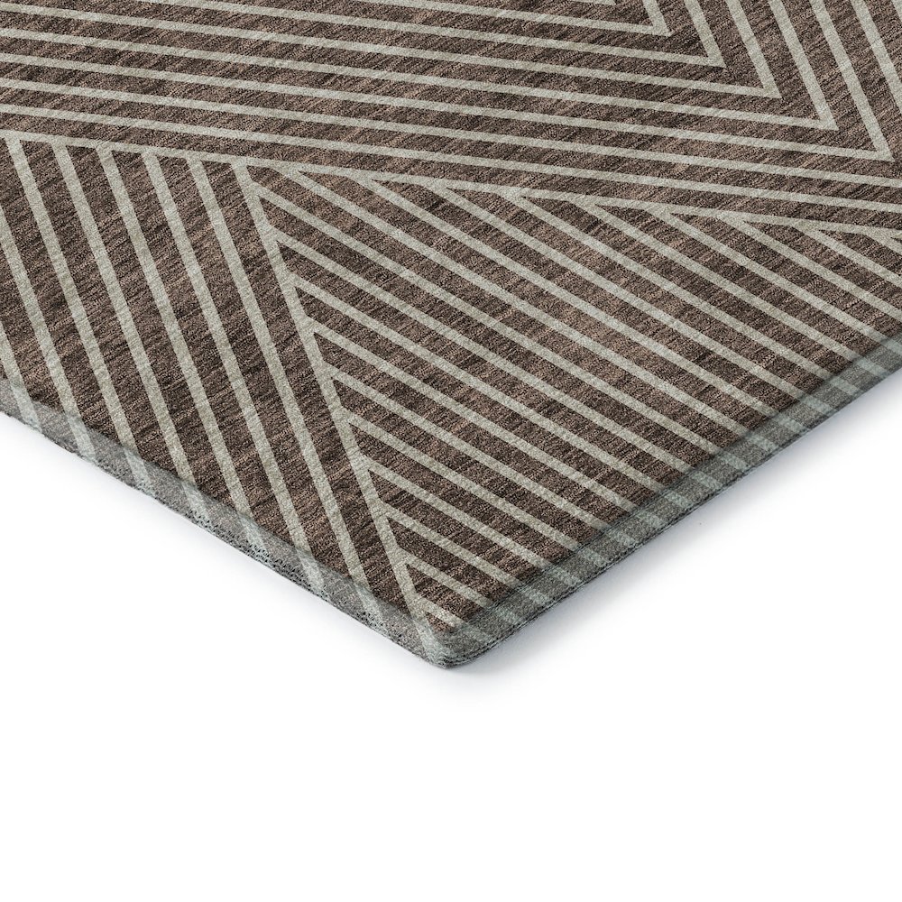 Premium Machine Washable Mayfield AMF937 Brown 8' x 10' Rug. Picture 3