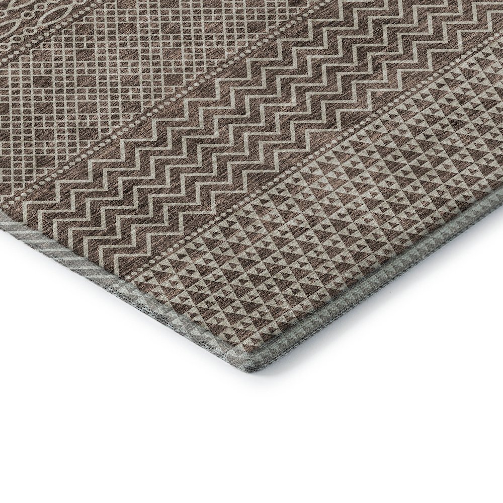 Premium Machine Washable Mayfield AMF939 Brown 8' x 10' Rug. Picture 3