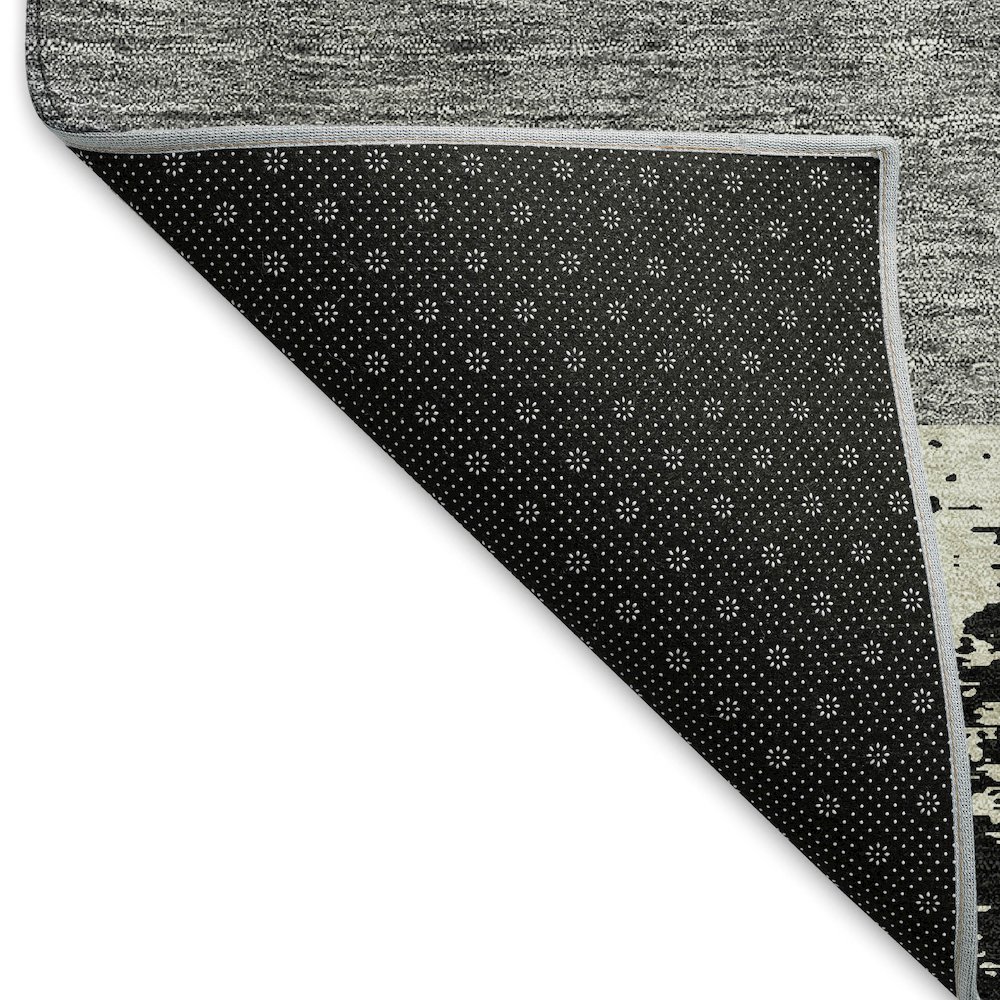 Premium Machine Washable Mayfield AMF941 Black 8' x 10' Rug. Picture 2