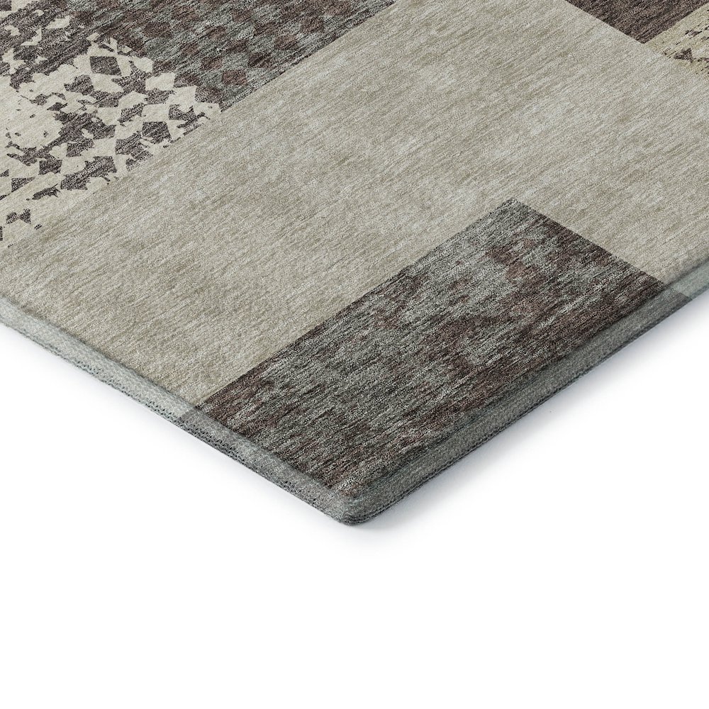 Premium Machine Washable Mayfield AMF941 Brown 8' x 10' Rug. Picture 3