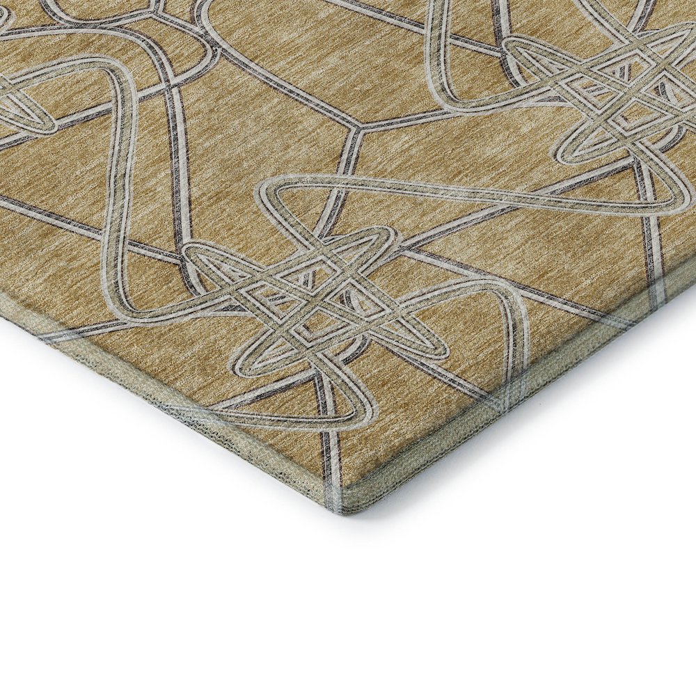 Premium Machine Washable Mayfield AMF947 Gold 8' x 10' Rug. Picture 3