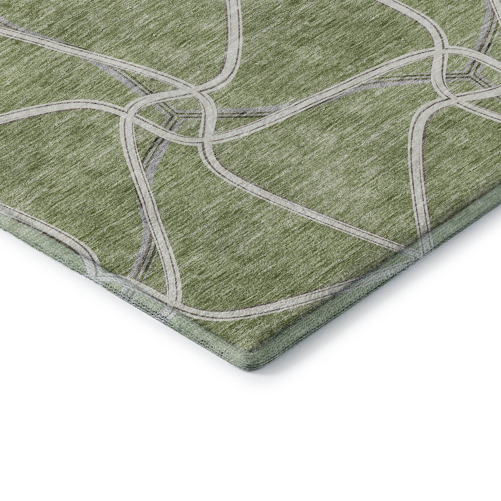 Premium Machine Washable Mayfield AMF948 Aloe 8' x 10' Rug. Picture 3