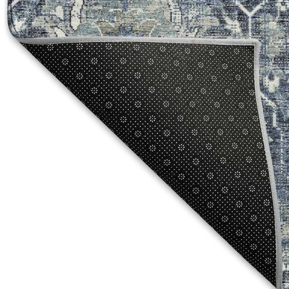 Premium Machine Washable Mayfield  Blue 8' x 10' Rug. Picture 2