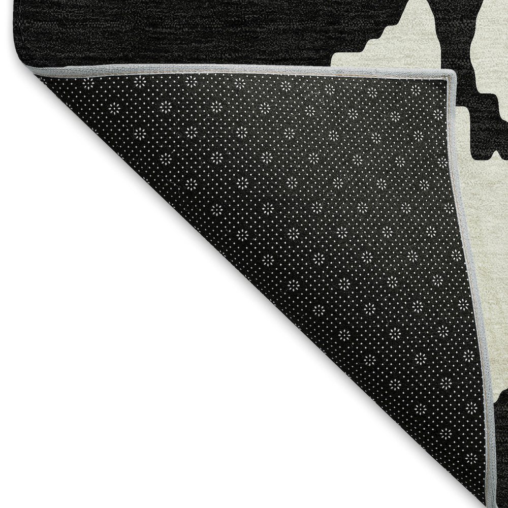 Premium Machine Washable Mayfield AMF961 Black 8' x 10' Rug. Picture 2
