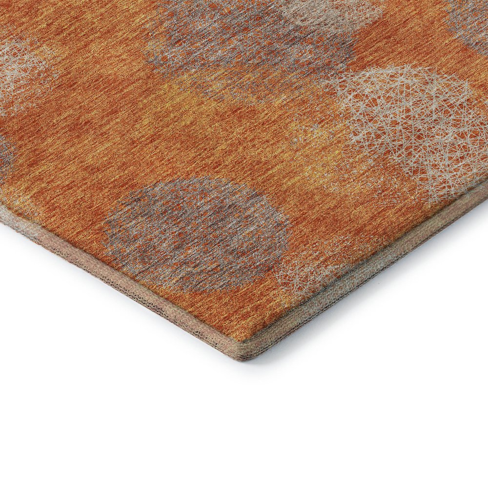 Premium Machine Washable Mayfield AMF977 Orange 8' x 10' Rug. Picture 3