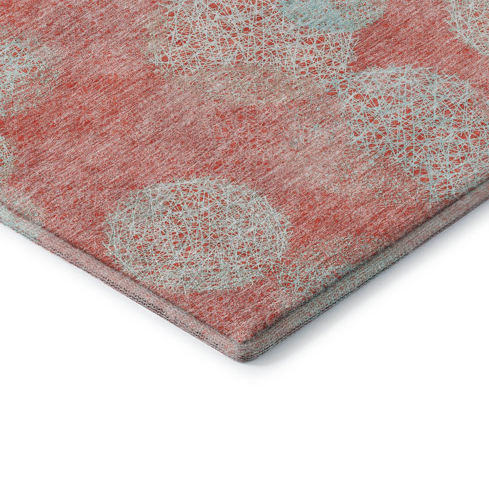Premium Machine Washable Mayfield AMF977 Salmon 8' x 10' Rug. Picture 3