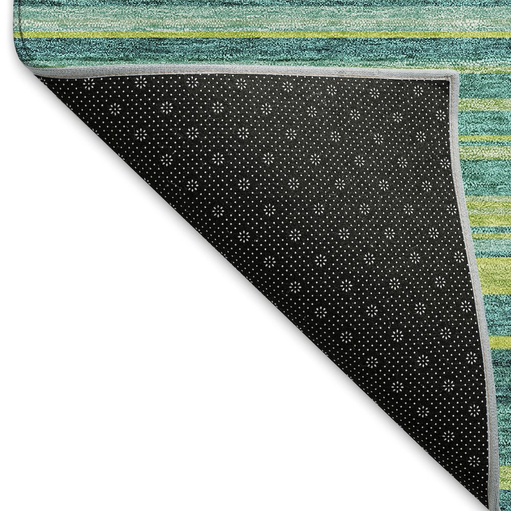 Premium Machine Washable Mayfield AMF979 Teal 8' x 10' Rug. Picture 2