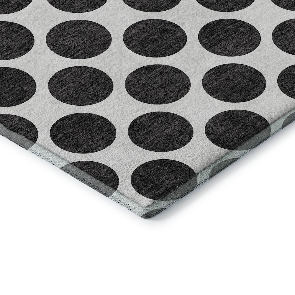 Premium Machine Washable Mayfield AMF980 Black 8' x 10' Rug. Picture 3