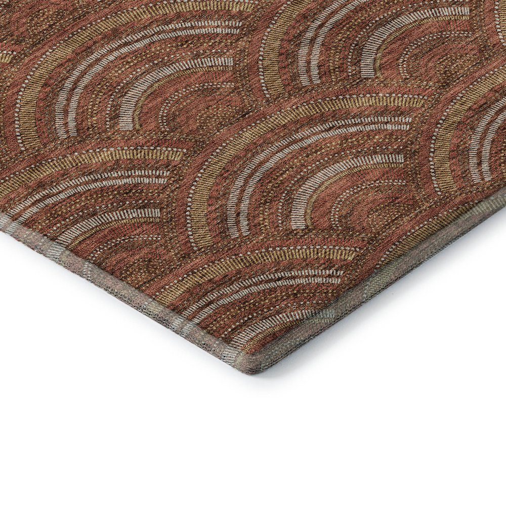 Premium Machine Washable Mayfield AMF984 Paprika 8' x 10' Rug. Picture 3