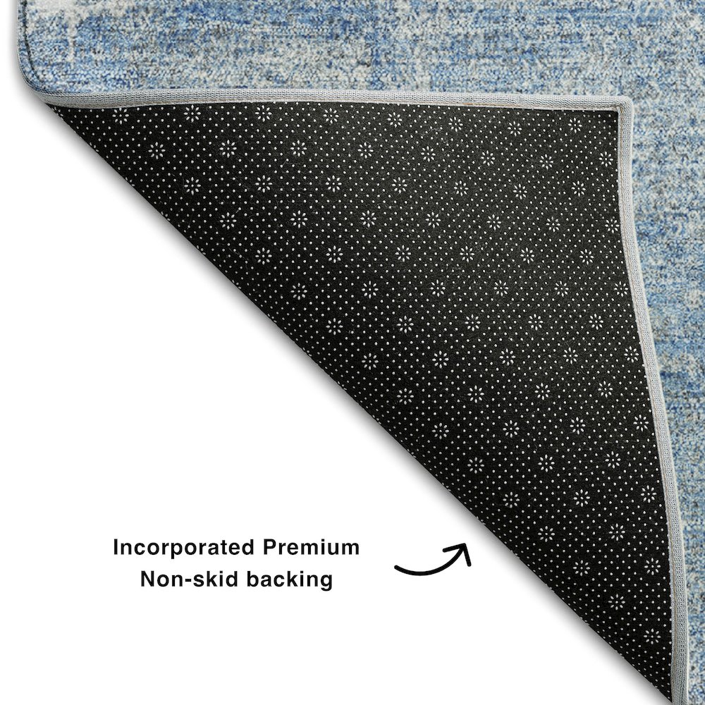 Premium Machine Washable Mayfield AMF989 Denim 8' x 10' Rug. Picture 2