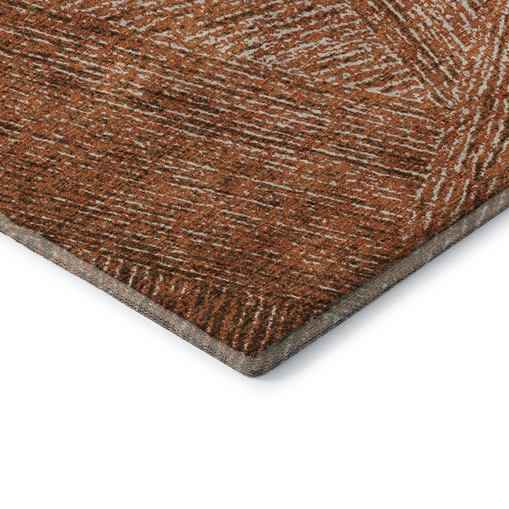 Premium Machine Washable Mayfield AMF991 Copper 8' x 10' Rug. Picture 3