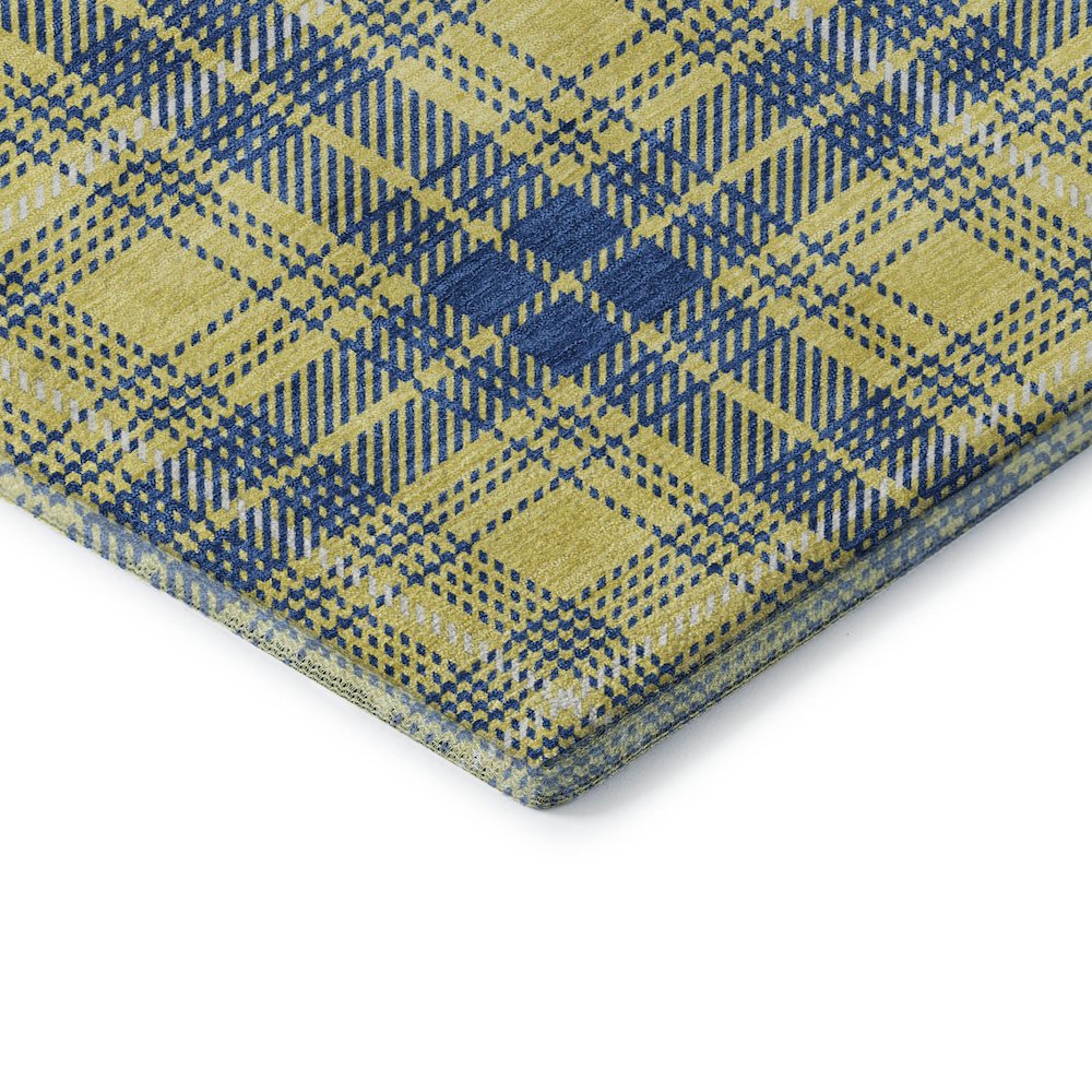 Premium Machine Washable Mayfield AMF993 Yellow 8' x 10' Rug. Picture 3
