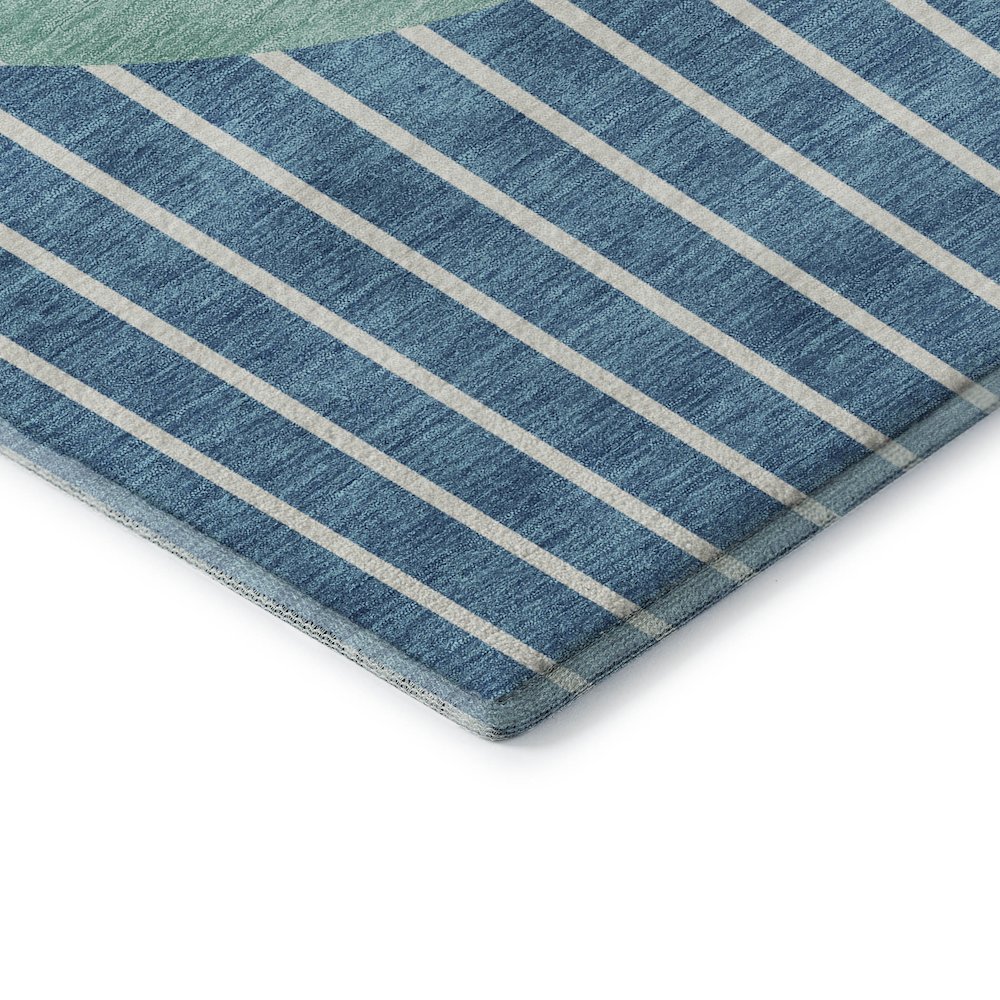 Premium Machine Washable Mayfield AMF994 Teal 8' x 10' Rug. Picture 3