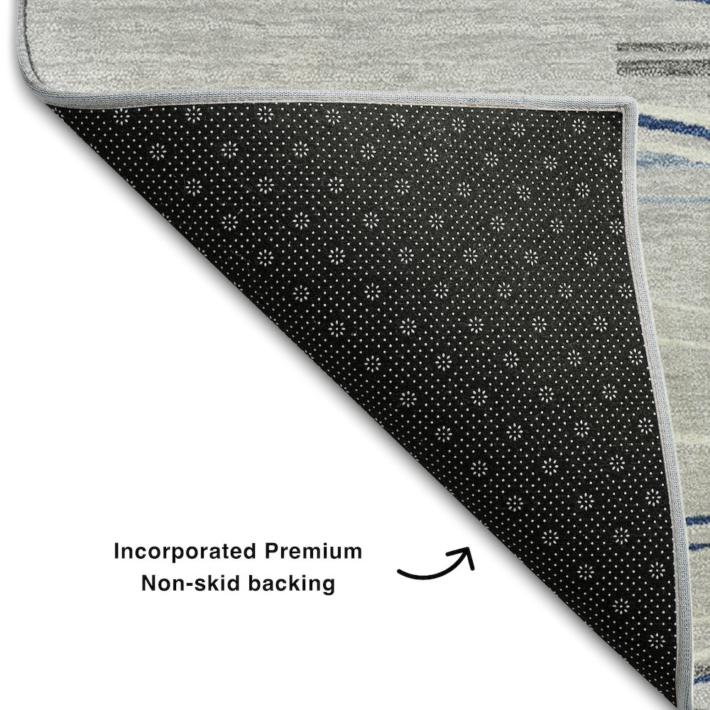 Premium Machine Washable Mayfield AMF996 Gray 8' x 10' Rug. Picture 2