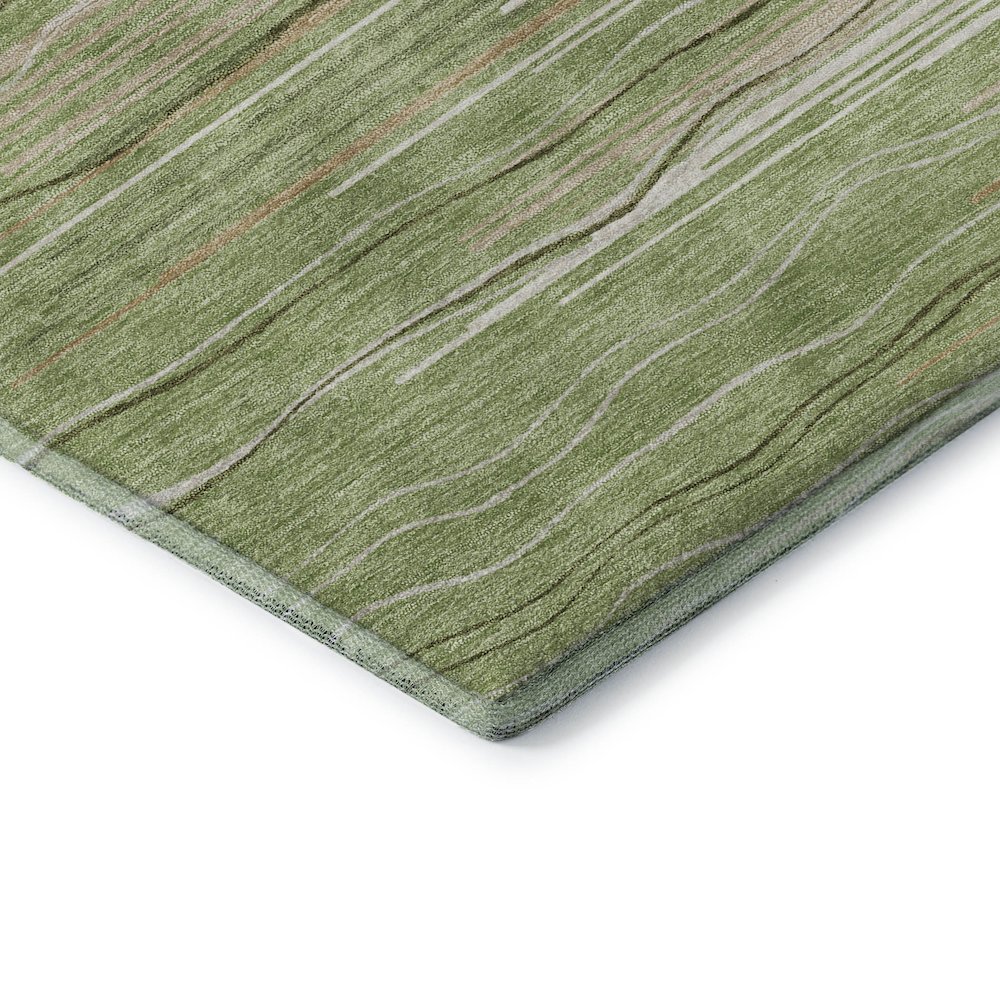 Premium Machine Washable Mayfield AMF996 Green 8' x 10' Rug. Picture 3