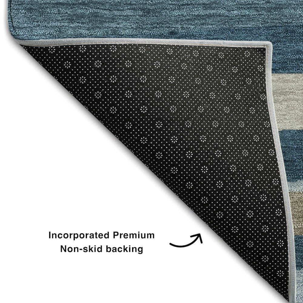 Premium Machine Washable Mayfield AMF997 Denim 8' x 10' Rug. Picture 2
