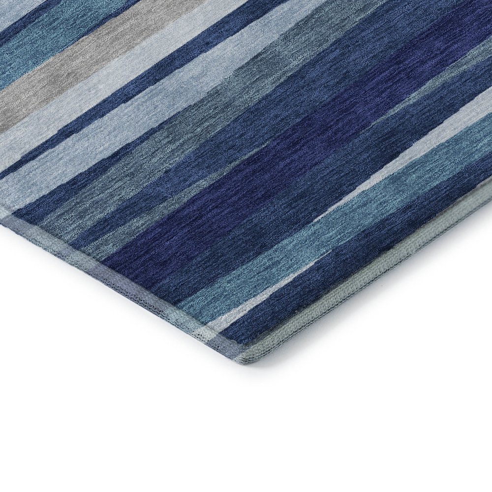 Premium Machine Washable Mayfield AMF997 Navy 8' x 10' Rug. Picture 3