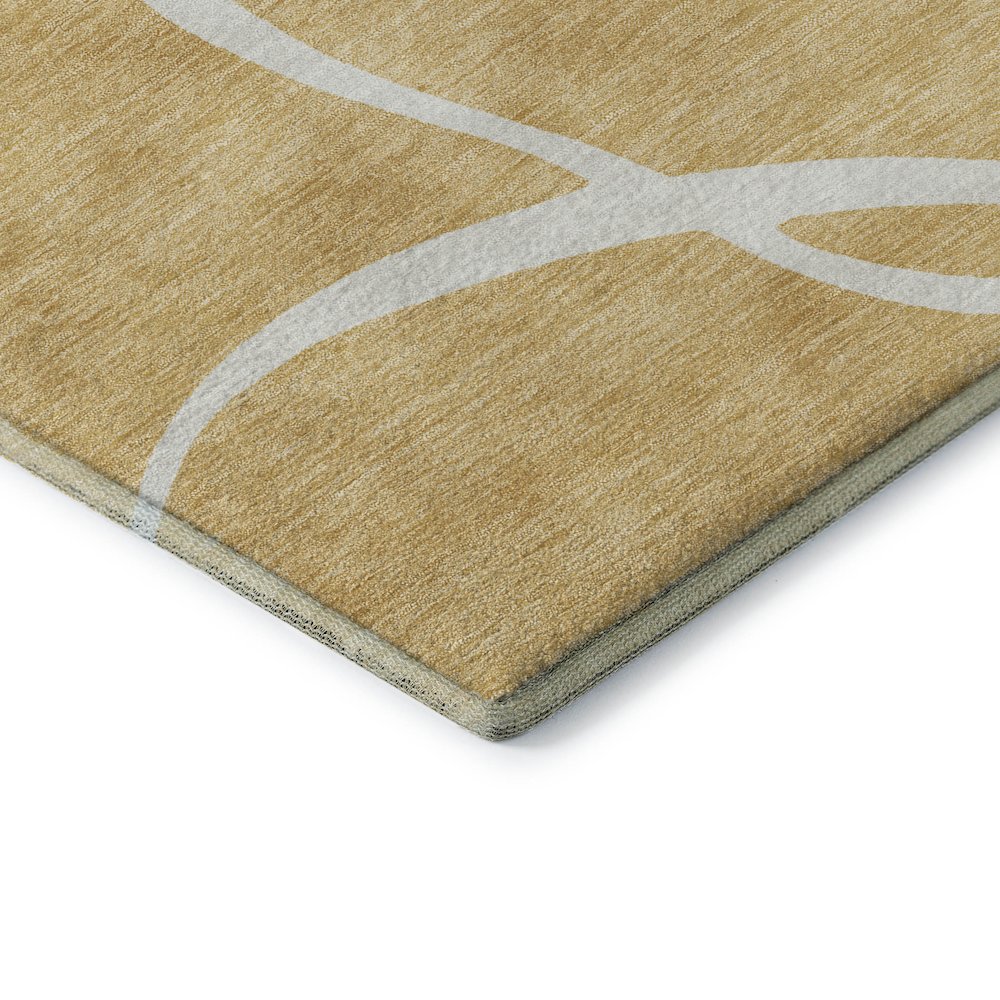 Premium Machine Washable Mayfield AMF999 Gold 8' x 10' Rug. Picture 3