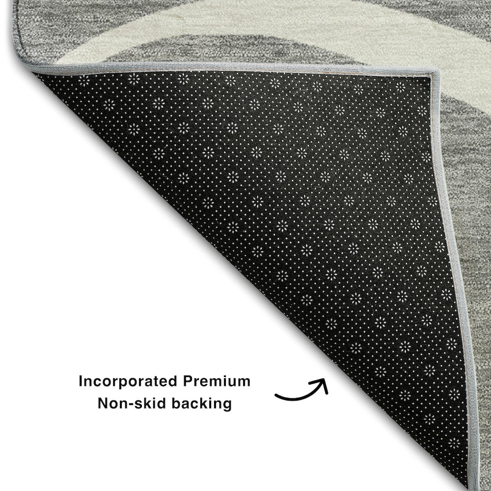 Premium Machine Washable Mayfield AMF999 Gray 8' x 10' Rug. Picture 2