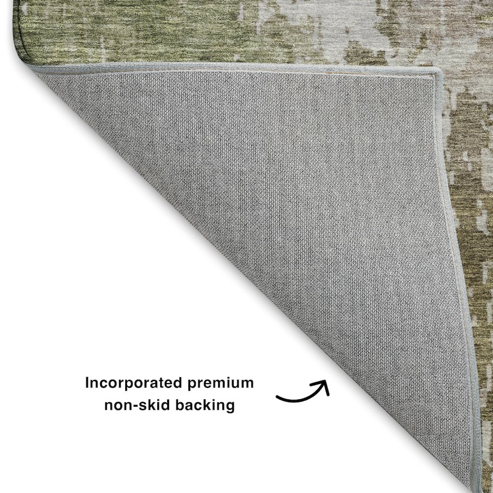 Luxury Washable Indoor/Outdoor Bresca Brown 8' x 10' Rug. Picture 4