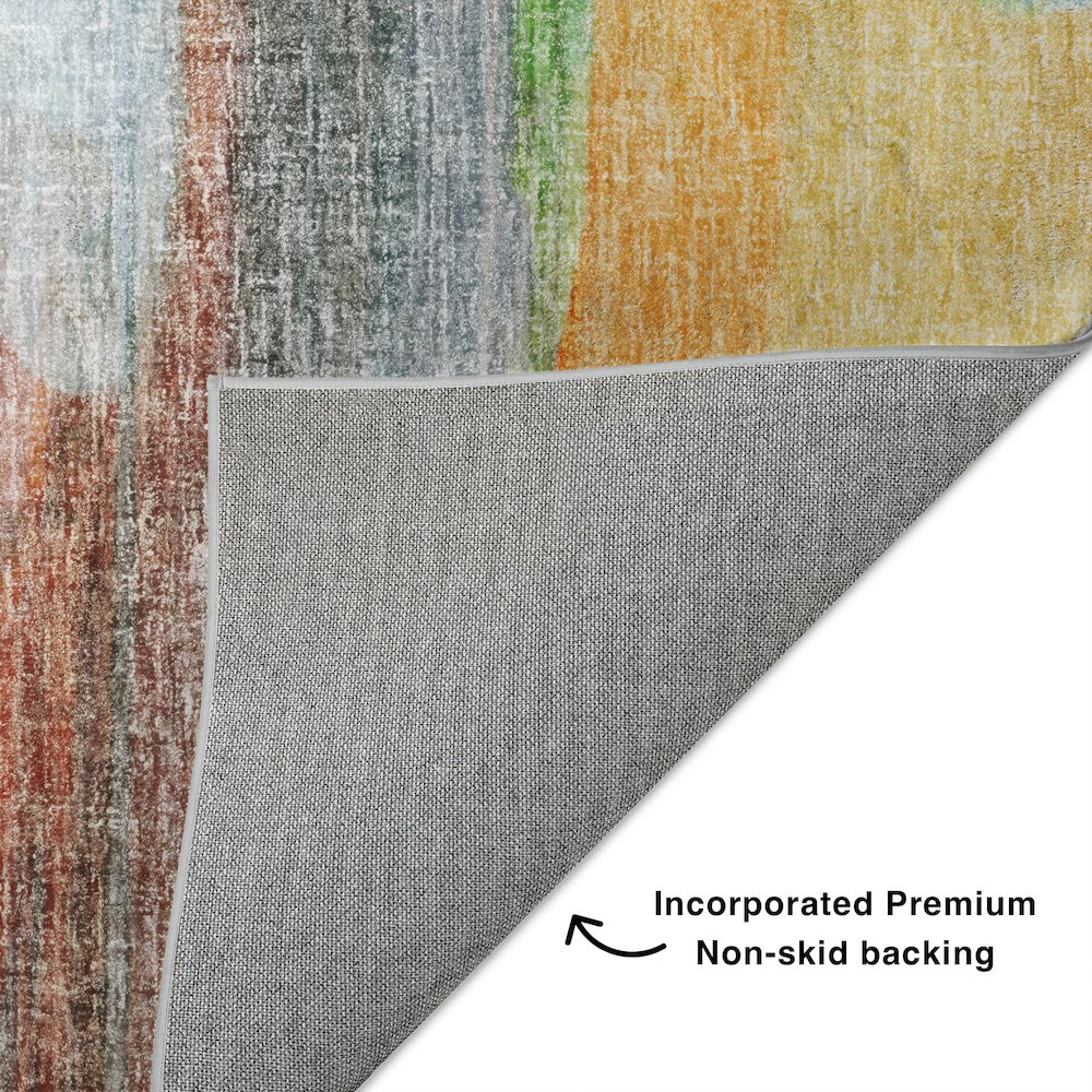 Luxury Washable Boca Salmon 8' x 10' Rug. Picture 4