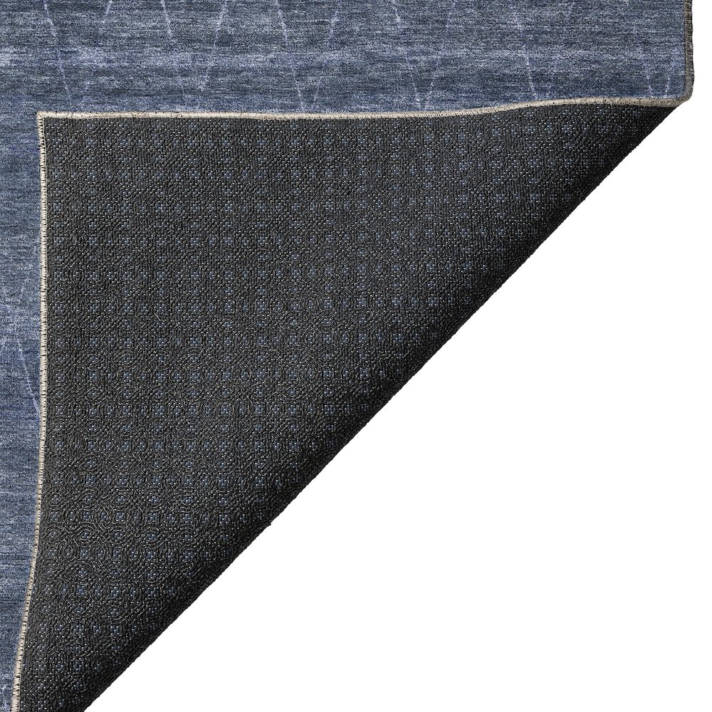 Luxury Washable Indoor/Outdoor Burano Navy 8' x 10' Rug. Picture 4