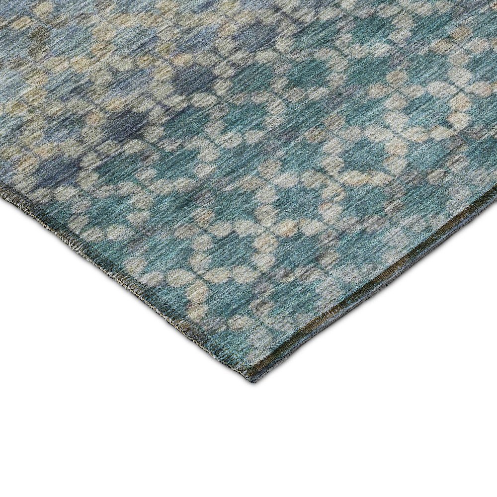 Luxury Washable Indoor/Outdoor Burano Blue 8' x 10' Rug. Picture 2
