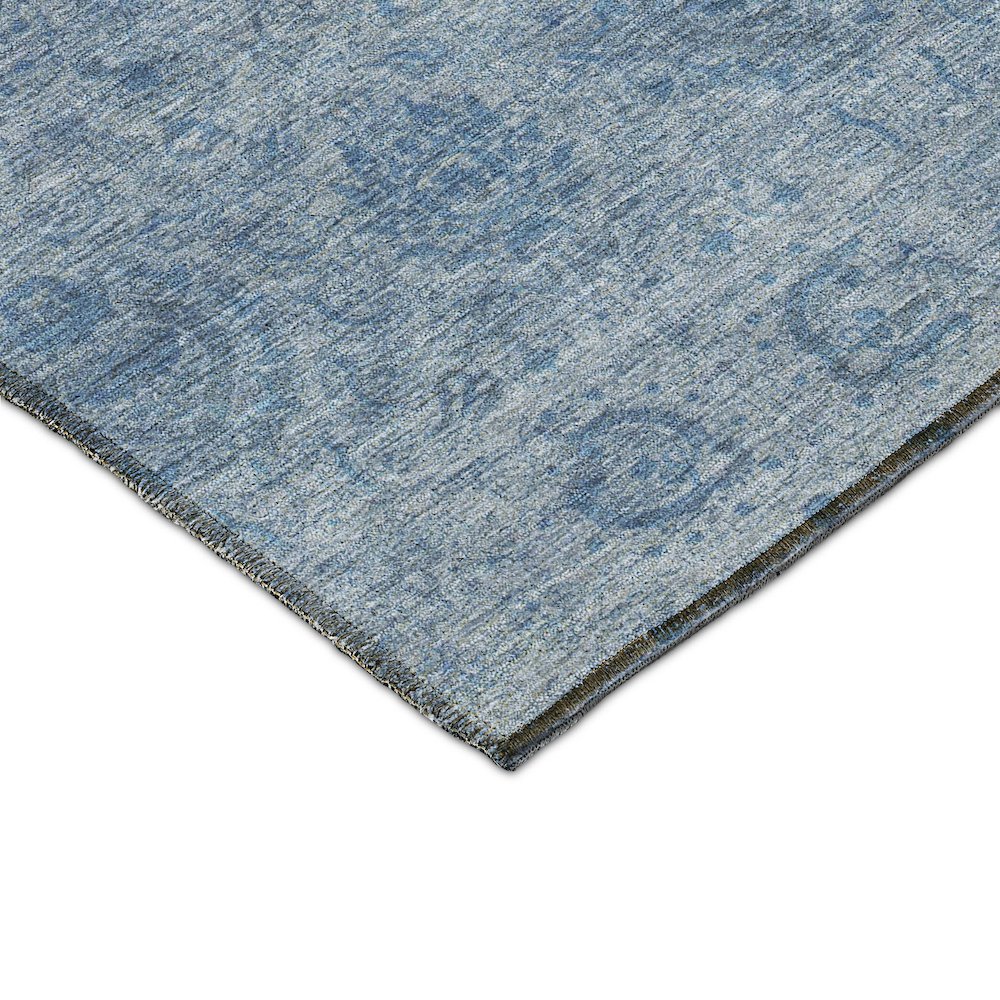 Luxury Washable Indoor/Outdoor Burano Blue 8' x 10' Rug. Picture 2