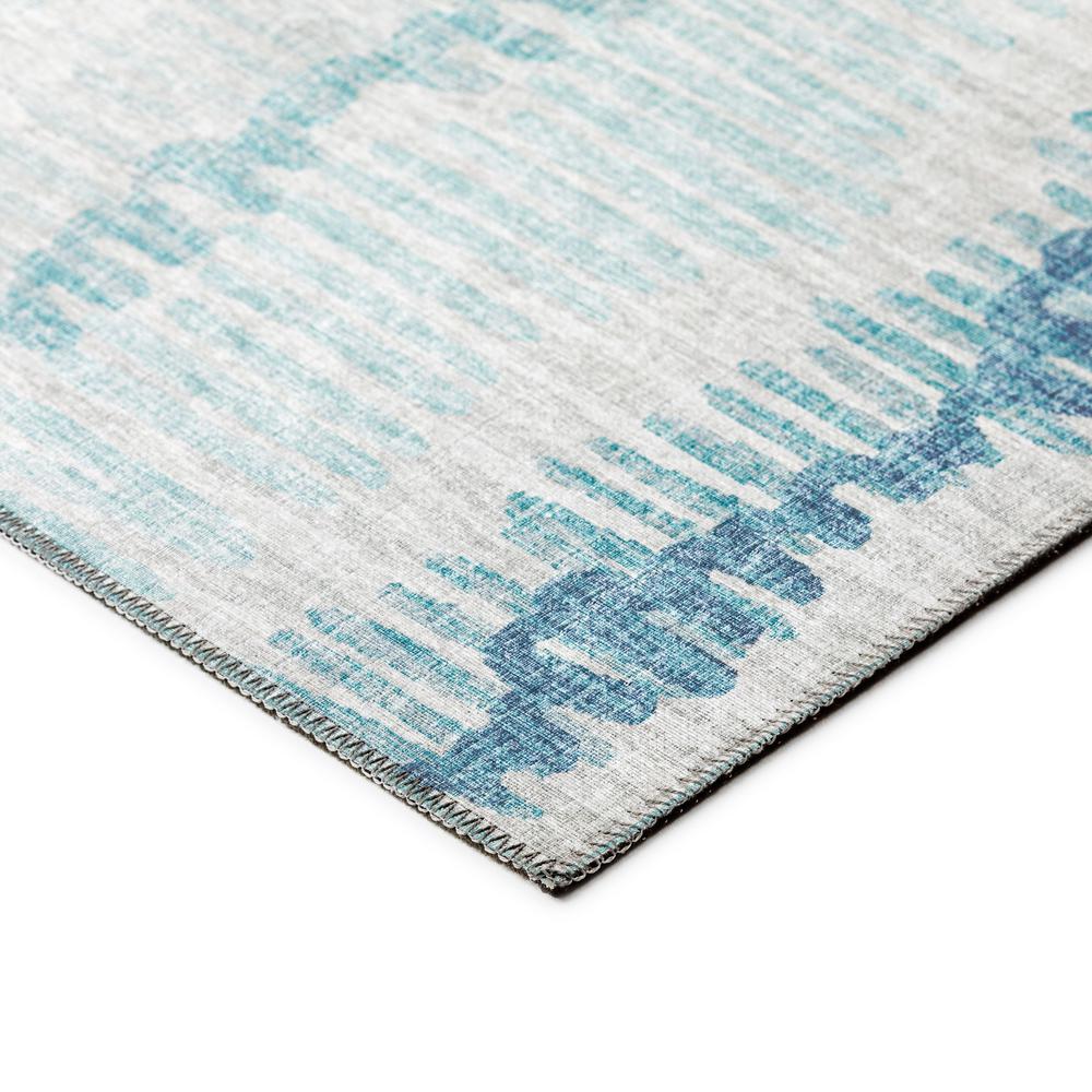 Rylee Blue Transitional Striped 8' x 8' Round Rug Blue ARY34. Picture 3