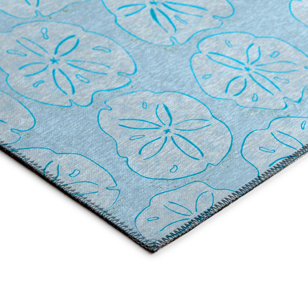 Indoor/Outdoor Surfside ASR40 Blue Washable 8' x 10' Rug. Picture 4