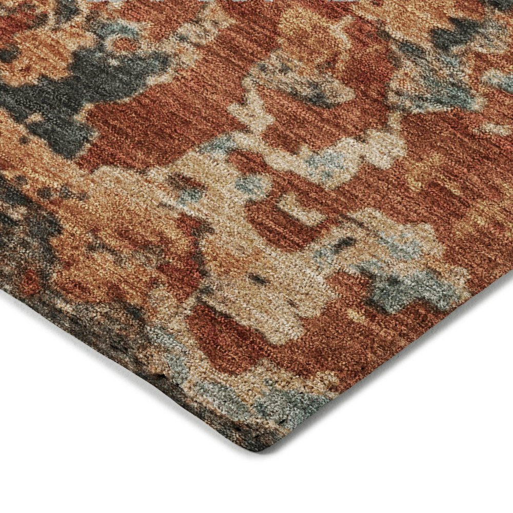Luxury Washable Indoor/Outdoor Kochi Teal 8' x 10' Rug. Picture 2