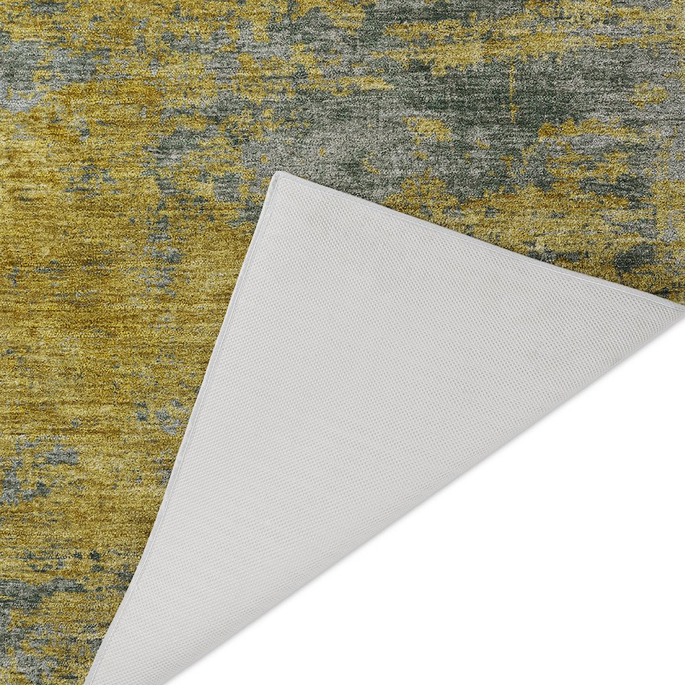 Luxury Washable Indoor/Outdoor Kochi Gold 8' x 10' Rug. Picture 4