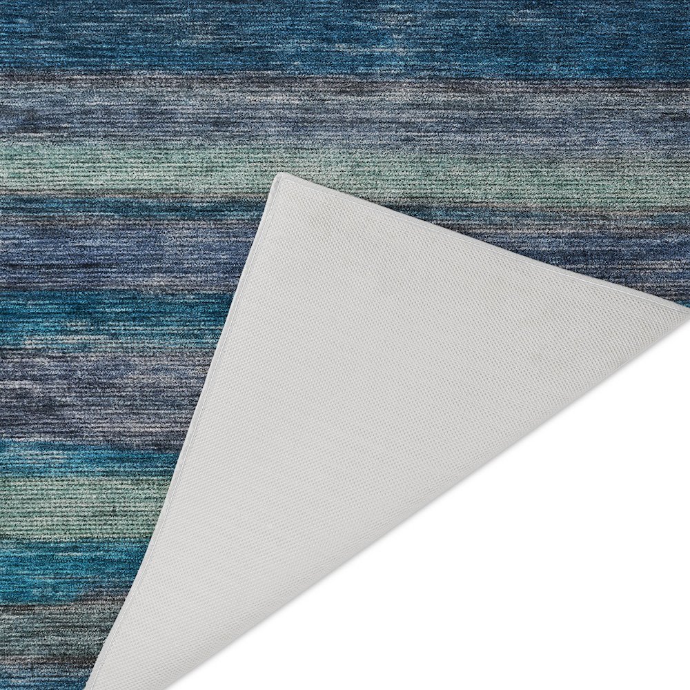 Luxury Washable Indoor/Outdoor Kochi Blue 8' x 10' Rug. Picture 4