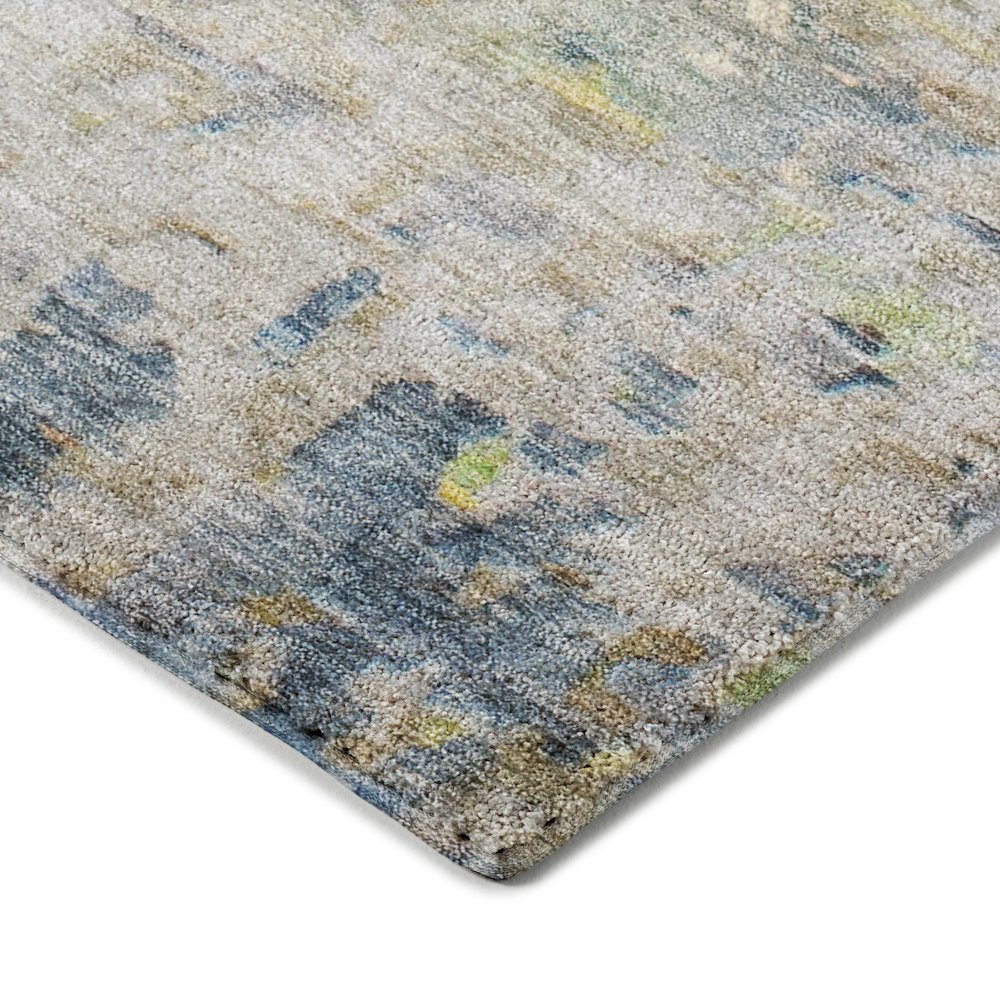 Luxury Washable Indoor/Outdoor Kochi Blue 8' x 10' Rug. Picture 2