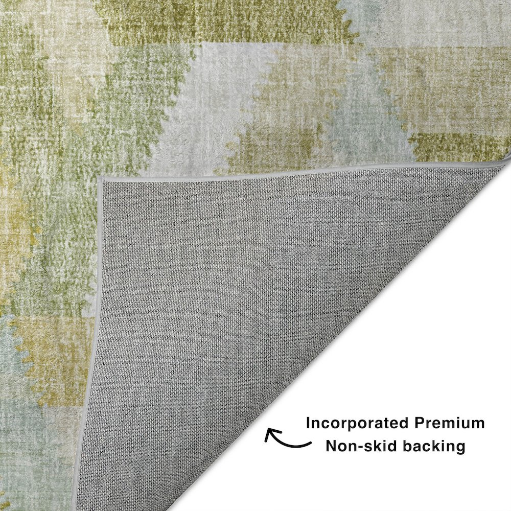 Luxury Washable Lorenzo Aloe 8' x 10' Rug. Picture 4