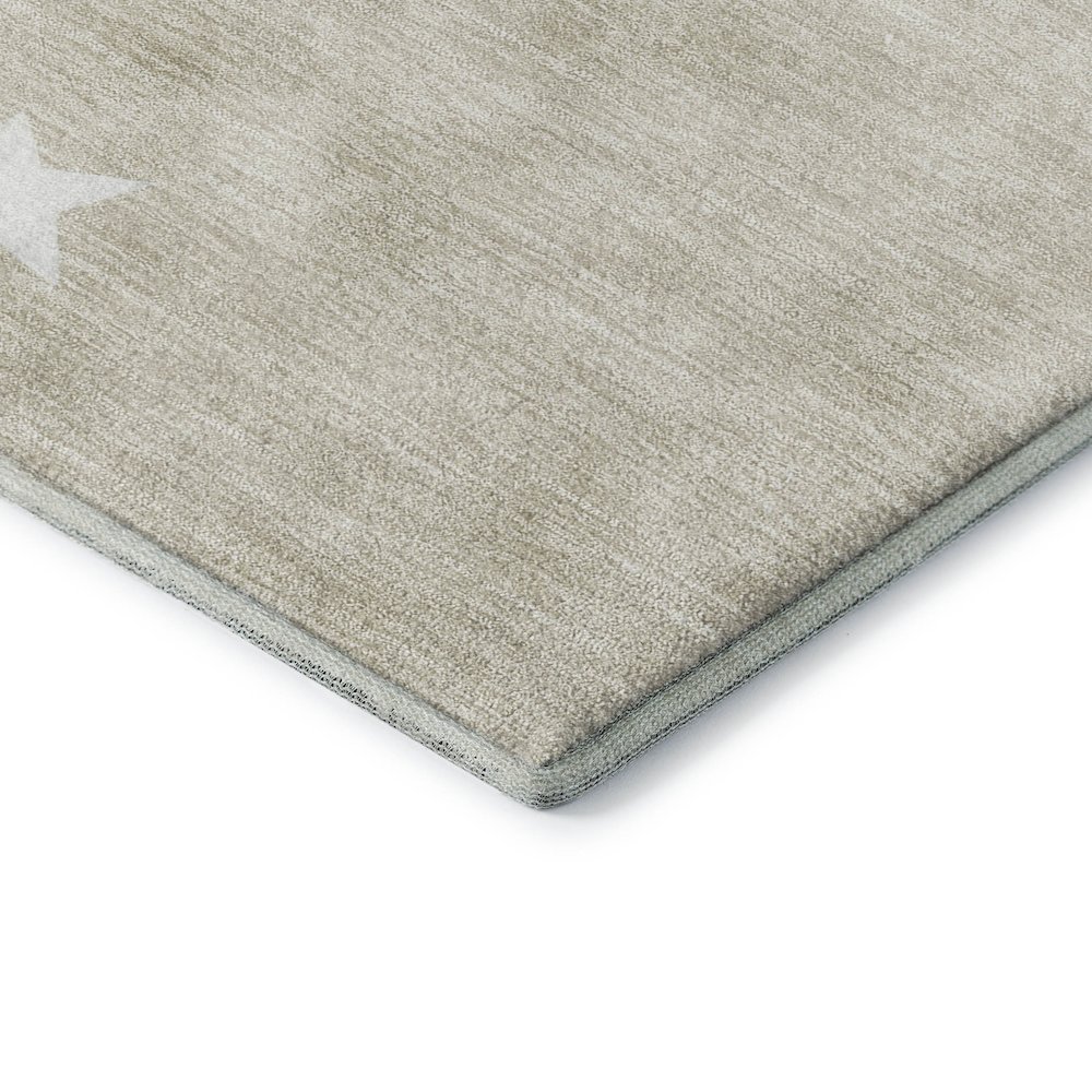 Luxury Washable Indoor/Outdoor Merry & Bright Beige 8' x 10' Rug. Picture 2