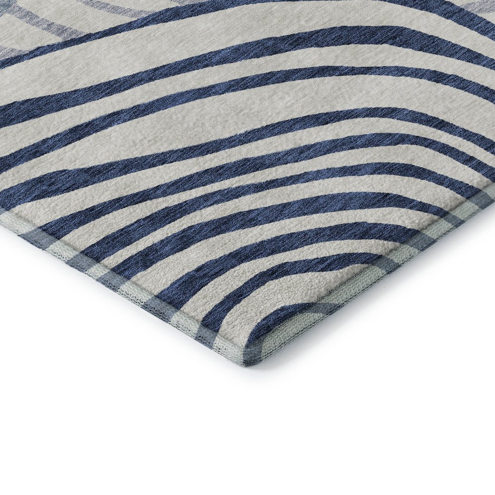 Machine Washable Indoor/Outdoor Neo Blue 8' x 10' Rug. Picture 2