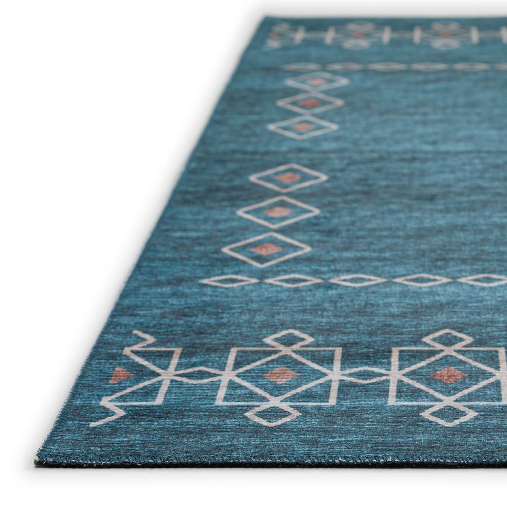 Yuma Blue Transitional Southwest 8' x 8' Area Rug Blue AYU33. Picture 3