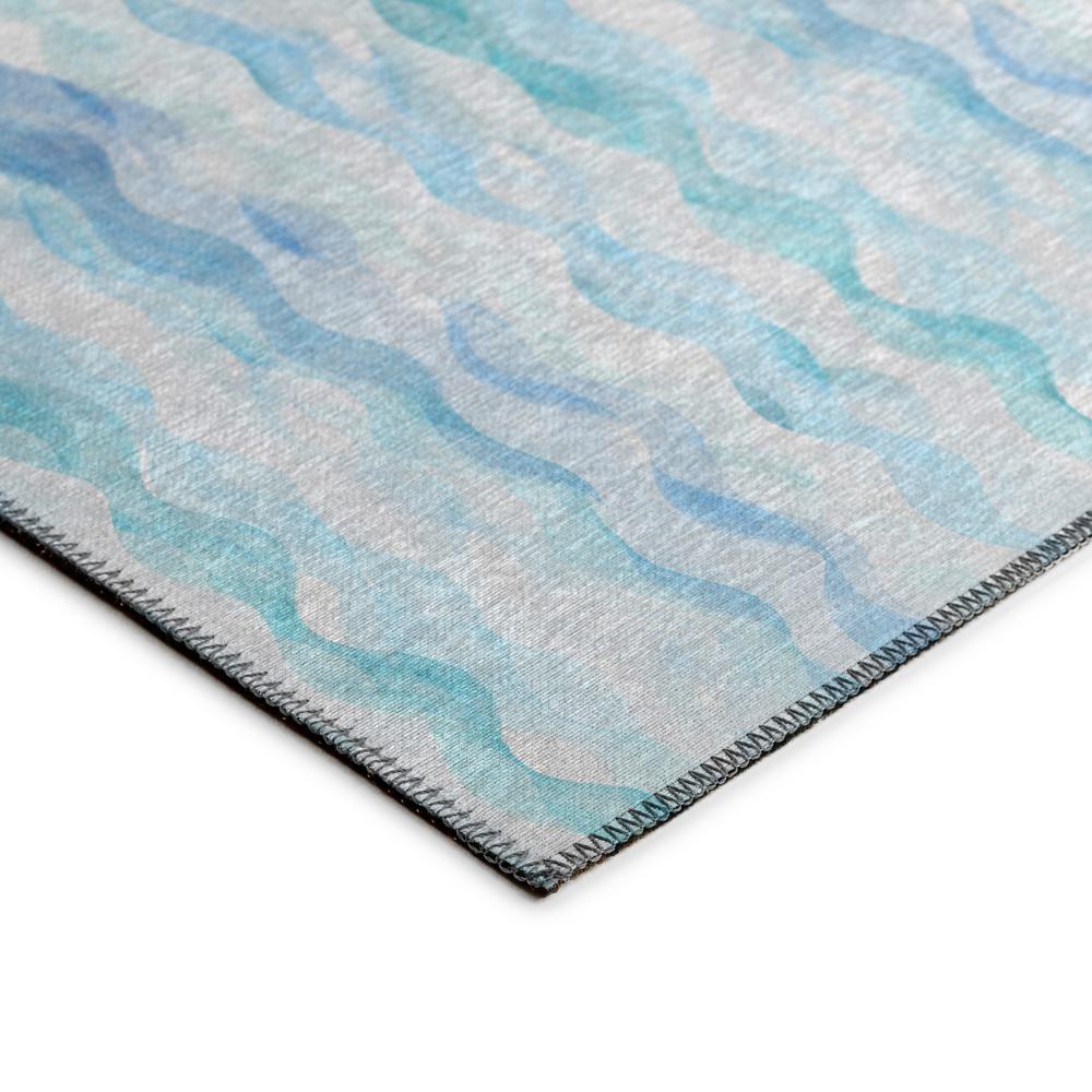 Indoor/Outdoor Surfside ASR46 Blue Washable 8' x 10' Rug. Picture 4