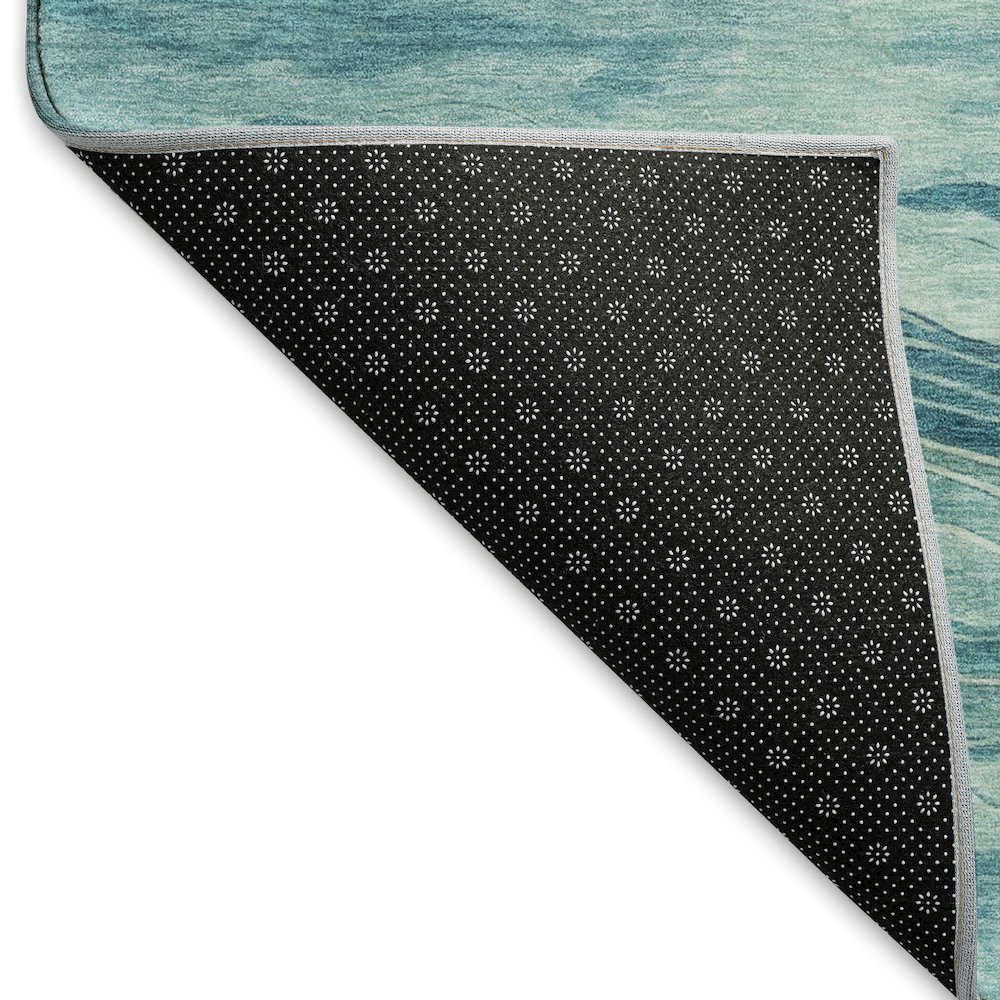 Machine Washable Indoor/Outdoor Pacifica Turquoise 8' x 10' Rug. Picture 4