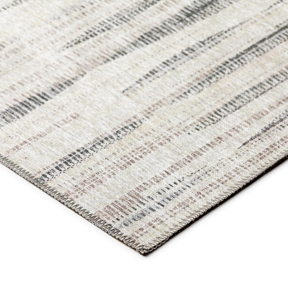 Waverly Beige Contemporary Striped 8' x 8' Round Rug Beige AWA31. Picture 3