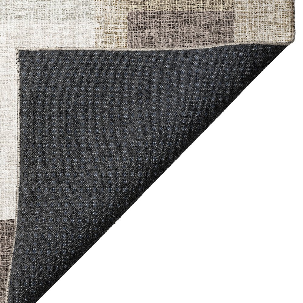Luxury Washable Indoor/Outdoor Portico Brown 8' x 10' Rug. Picture 4