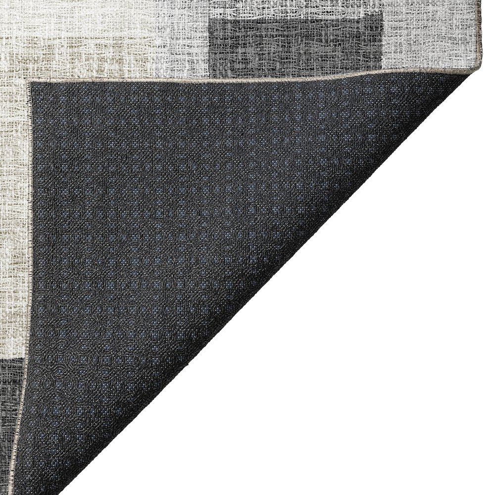 Luxury Washable Indoor/Outdoor Portico Gray 8' x 10' Rug. Picture 4