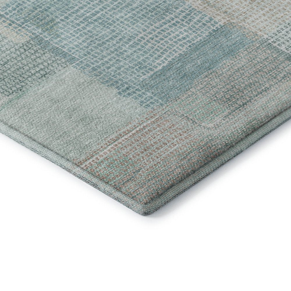 Luxury Washable Indoor/Outdoor Ravenna Teal 8' x 10' Rug. Picture 2